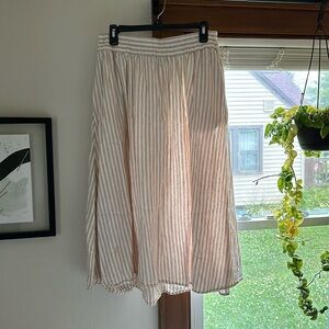 Linen stripe skirt